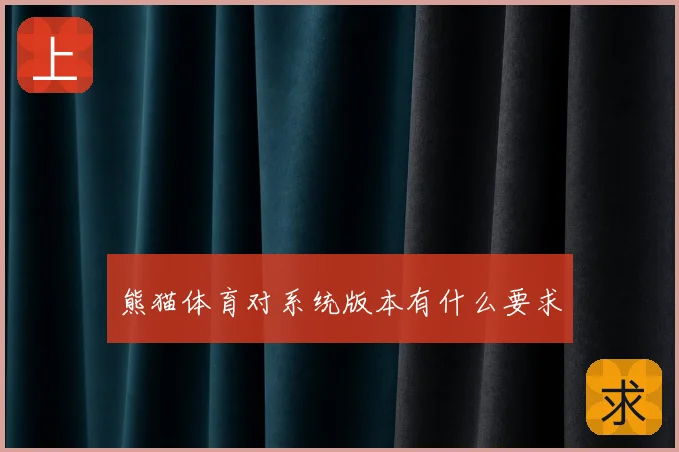 熊猫体育对系统版本有什么要求